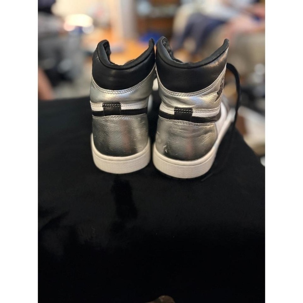 Nike Air Jordan 1 Retro High OG Silver Toe Black White CD0461-001 Womens 10 - Picture 2 of 6